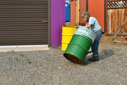 Alys rolling out the barrels